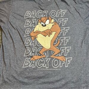 Looney Tunes Taz Back Off Graphic Tee 2XL Warner Bros Cartoon Shirt